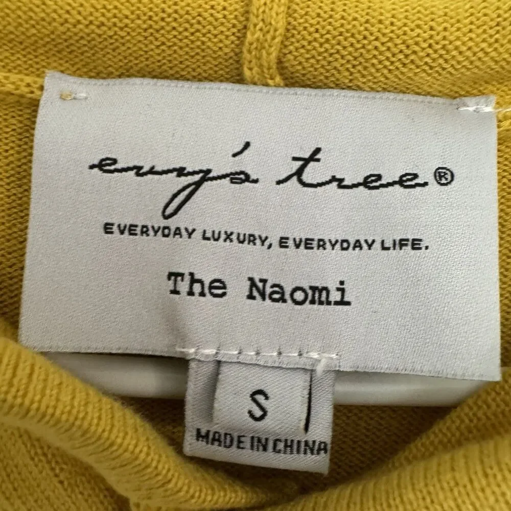 Evy’s Tree SMALL The Naomi Embroidered Luxury Cotton Hoodie Yellow Mustard